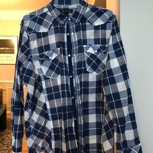 INC Long Sleeve XL SNAP Shirt